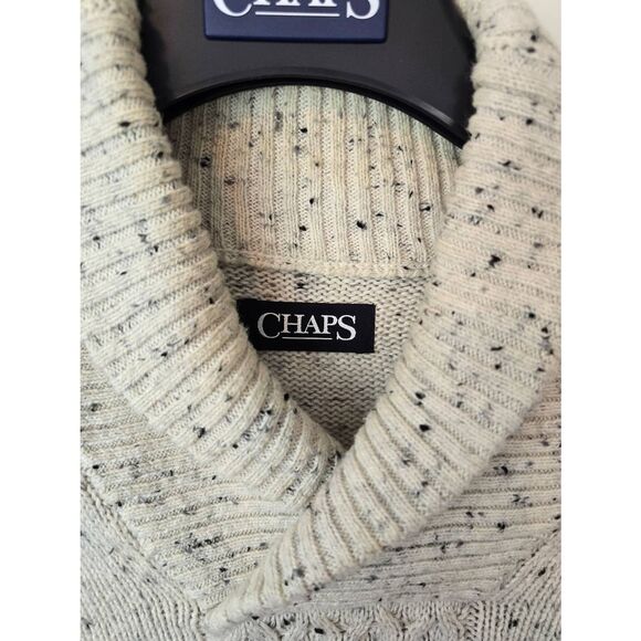 Chaps Fishermans Sweater Men's Sz M - Picture 2 of 8